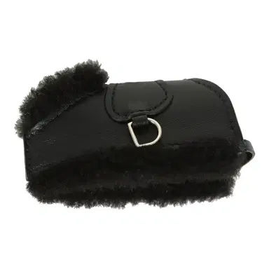 HERMÈS Hermes Rodeo Robeo Plush Charm PM Black Milo Lambskin and Wool Palladium Hardware | Thumbnail 4 HERMÈS Hermes Rodeo Robeo Plush Charm PM Black Milo Lambskin and Wool Palladium Hardware | Thumbnail 4