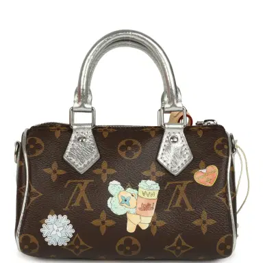 Louis Vuitton Louis Vuitton "57th Street NYC" Vivienne Nano Speedy Bag Brown Monogram Snowy Pearl Gold Hardware | Thumbnail 4 Louis Vuitton Louis Vuitton "57th Street NYC" Vivienne Nano Speedy Bag Brown Monogram Snowy Pearl Gold Hardware | Thumbnail 4