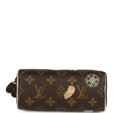 Louis Vuitton Louis Vuitton "57th Street NYC" Vivienne Nano Speedy Bag Brown Monogram Snowy Pearl Gold Hardware | Thumbnail 6 Louis Vuitton Louis Vuitton "57th Street NYC" Vivienne Nano Speedy Bag Brown Monogram Snowy Pearl Gold Hardware | Thumbnail 6