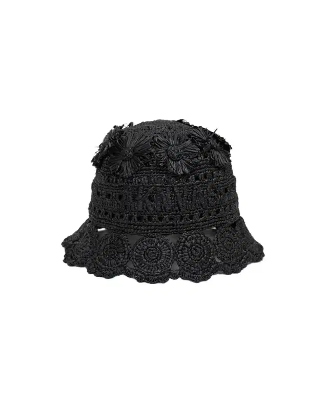 Aknvas The Cass raffia bucket hat in black