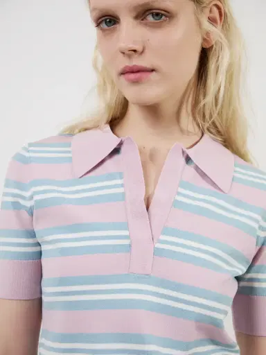 Aknvas The Emma polo in stripes | Thumbnail 3