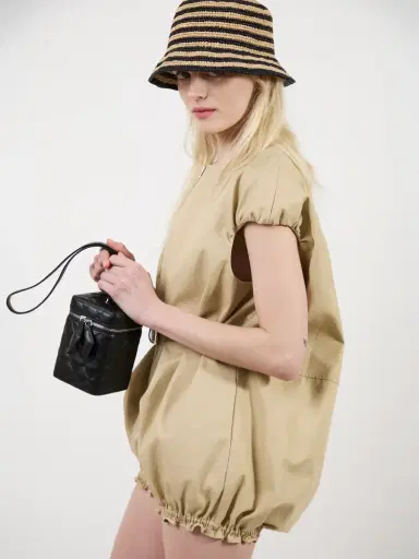 Aknvas The Rayne canvas cocoon romper | Thumbnail 2