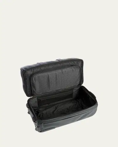 Royce New York Monogrammed Leather Executive Rolling Duffel Suitcase, Personalized | Thumbnail 2