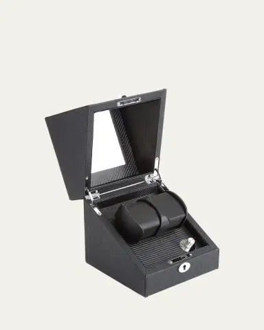 ROYCE New York Personalized Leather Double Watch Winder | Thumbnail 3 ROYCE New York Personalized Leather Double Watch Winder | Thumbnail 3