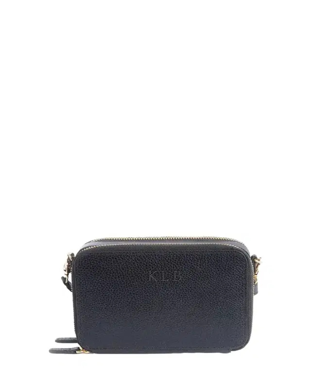 ROYCE New York Monogrammed Leather Crossbody Bag, Personalized