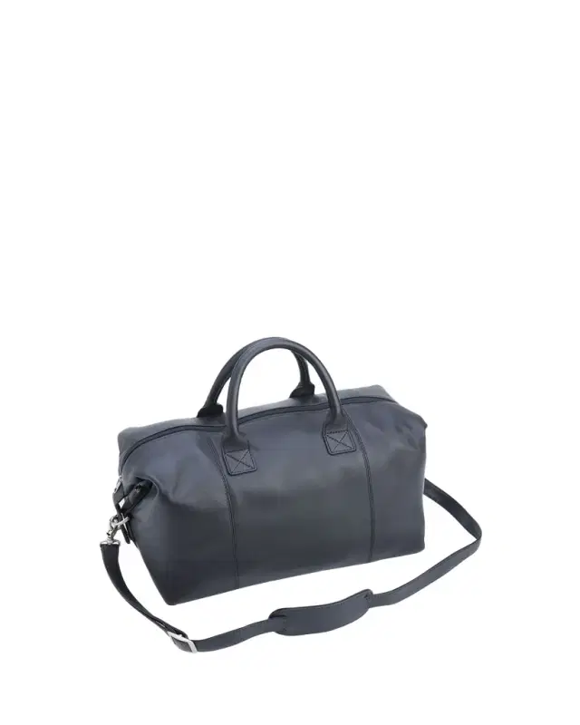 ROYCE New York Monogrammed Leather Overnight Duffel Bag, Personalized