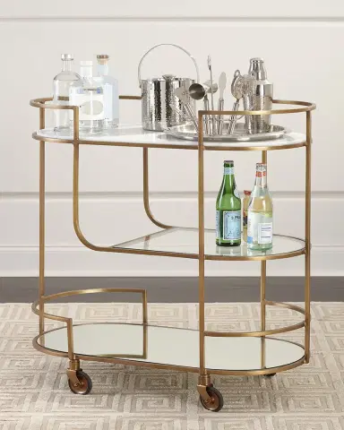 Arteriors Trainor Bar Cart | Thumbnail 2 Arteriors Trainor Bar Cart | Thumbnail 2