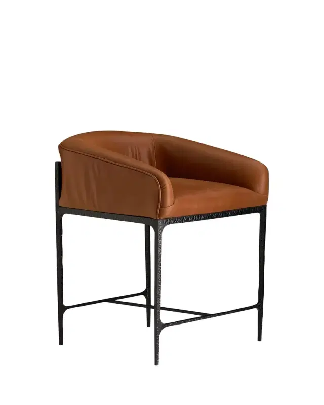 Arteriors Osbourne Leather 26.5" Counter Stool