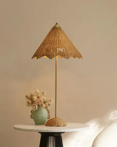 Celerie Kemble for Arteriors Parasol 2-Light Rattan Table Lamp, 28" | Thumbnail 2 Celerie Kemble for Arteriors Parasol 2-Light Rattan Table Lamp, 28" | Thumbnail 2