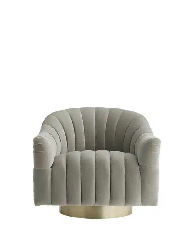 Arteriors Springsteen Velvet Swivel Chair