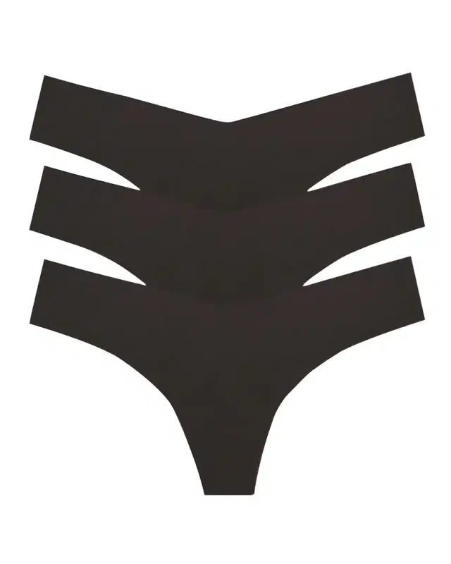Classic Low-Rise Microfiber Thongs, Pack of 3