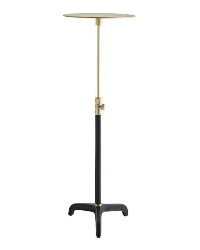 Arteriors Addison Adjustable Leather Drink Table