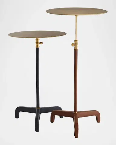Arteriors Addison Adjustable Leather Accent Table | Thumbnail 2