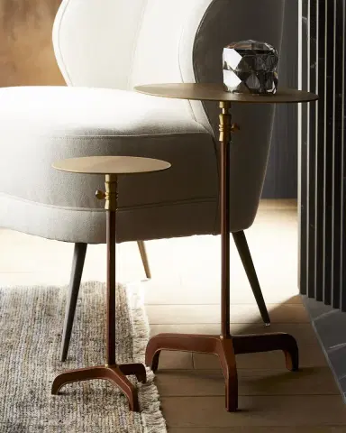 Arteriors Addison Adjustable Leather Accent Table | Thumbnail 5