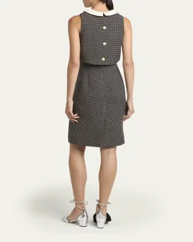 Valentino Garavani Polka-Dot Collared Sleeveless Dress | Thumbnail 3 Valentino Garavani Polka-Dot Collared Sleeveless Dress | Thumbnail 3