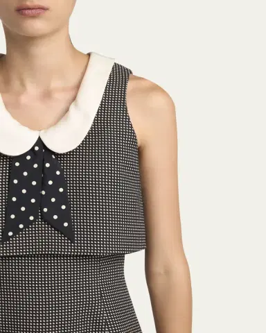 Valentino Garavani Polka-Dot Collared Sleeveless Dress | Thumbnail 5 Valentino Garavani Polka-Dot Collared Sleeveless Dress | Thumbnail 5