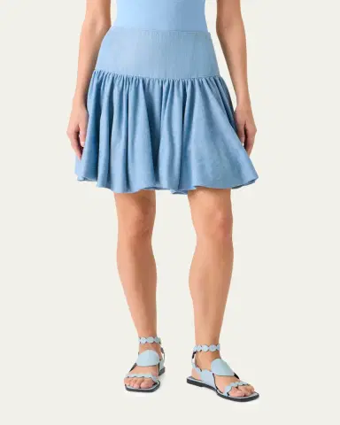 Akris punto Denim Balloon Mini Skirt | Thumbnail 2 Akris punto Denim Balloon Mini Skirt | Thumbnail 2