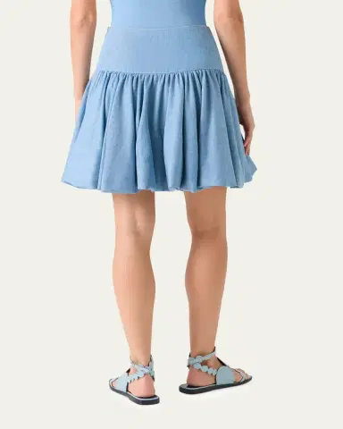 Akris punto Denim Balloon Mini Skirt | Thumbnail 3 Akris punto Denim Balloon Mini Skirt | Thumbnail 3