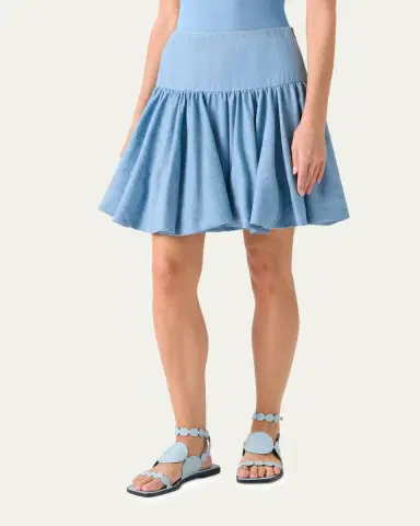 Akris punto Denim Balloon Mini Skirt | Thumbnail 4 Akris punto Denim Balloon Mini Skirt | Thumbnail 4