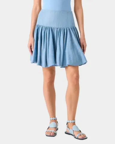 Akris punto Denim Balloon Mini Skirt | Thumbnail 6 Akris punto Denim Balloon Mini Skirt | Thumbnail 6