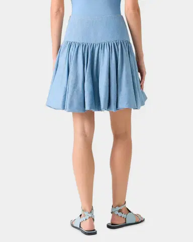 Akris punto Denim Balloon Mini Skirt | Thumbnail 7 Akris punto Denim Balloon Mini Skirt | Thumbnail 7