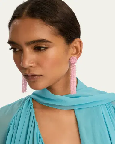 Oscar de la Renta Long Tassel Earrings | Thumbnail 2 Oscar de la Renta Long Tassel Earrings | Thumbnail 2