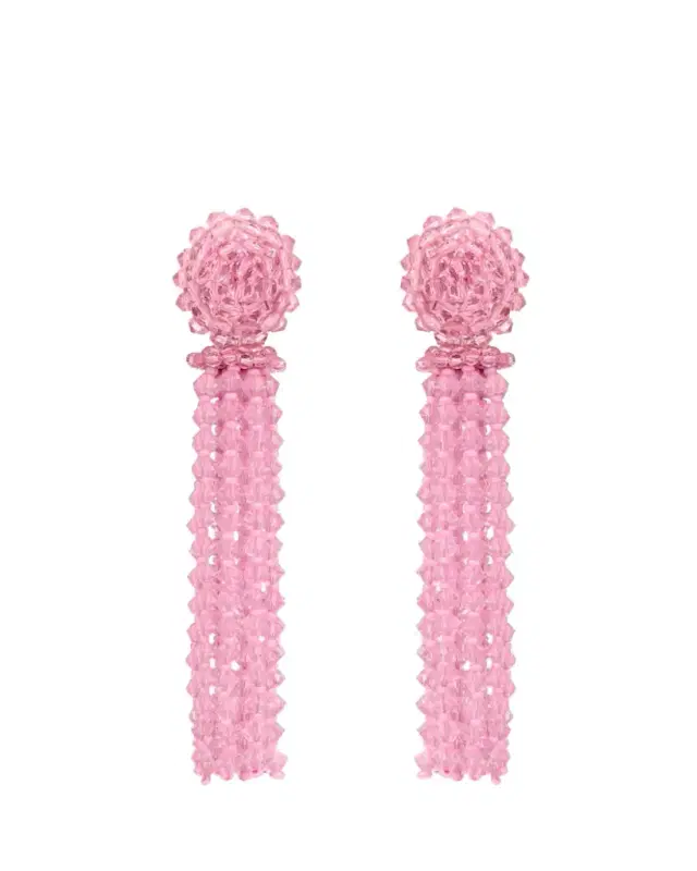 Oscar de la Renta Long Tassel Earrings