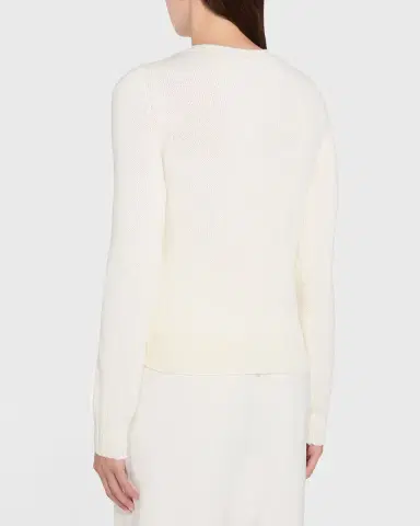 Oscar de la Renta Laser Cut Ivy Crewneck Sweater | Thumbnail 7 Oscar de la Renta Laser Cut Ivy Crewneck Sweater | Thumbnail 7