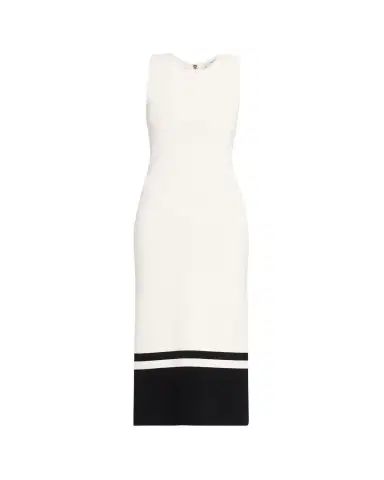 PRABAL GURUNG Sleeveless Compact Knit Two-Tone Midi Dress | Thumbnail 1 PRABAL GURUNG Sleeveless Compact Knit Two-Tone Midi Dress | Thumbnail 1