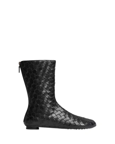 Bottega Veneta Atomic Intrecciato Leather Boots | Thumbnail 1 Bottega Veneta Atomic Intrecciato Leather Boots | Thumbnail 1