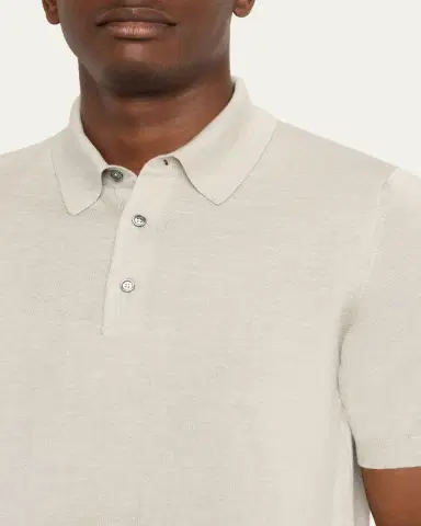 Kiton Men's Cashmere, Linen and Silk Polo Shirt | Thumbnail 5 Kiton Men's Cashmere, Linen and Silk Polo Shirt | Thumbnail 5