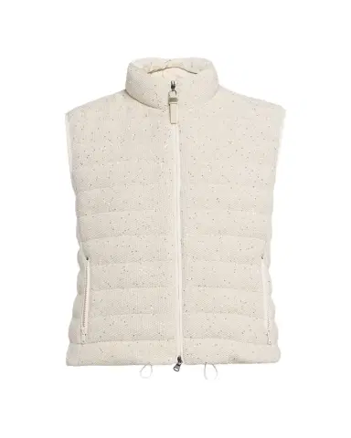 Brunello Cucinelli Sparkling Cotton Paillette Puffer Vest | Thumbnail 1