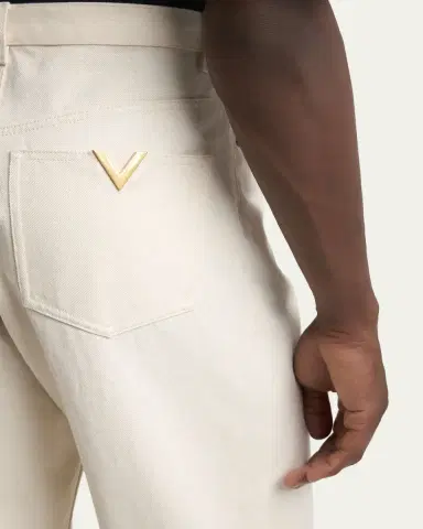Valentino Garavani Men's V-Logo Denim Pants | Thumbnail 5