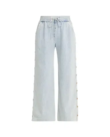 Zimmermann Denim Drawstring Snap Pants | Thumbnail 1
