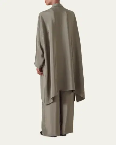 Eskandar Wide A-Line Silk Shirt | Thumbnail 3