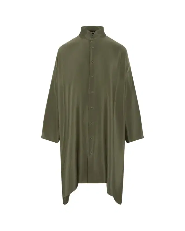 Wide A-Line Silk Shirt