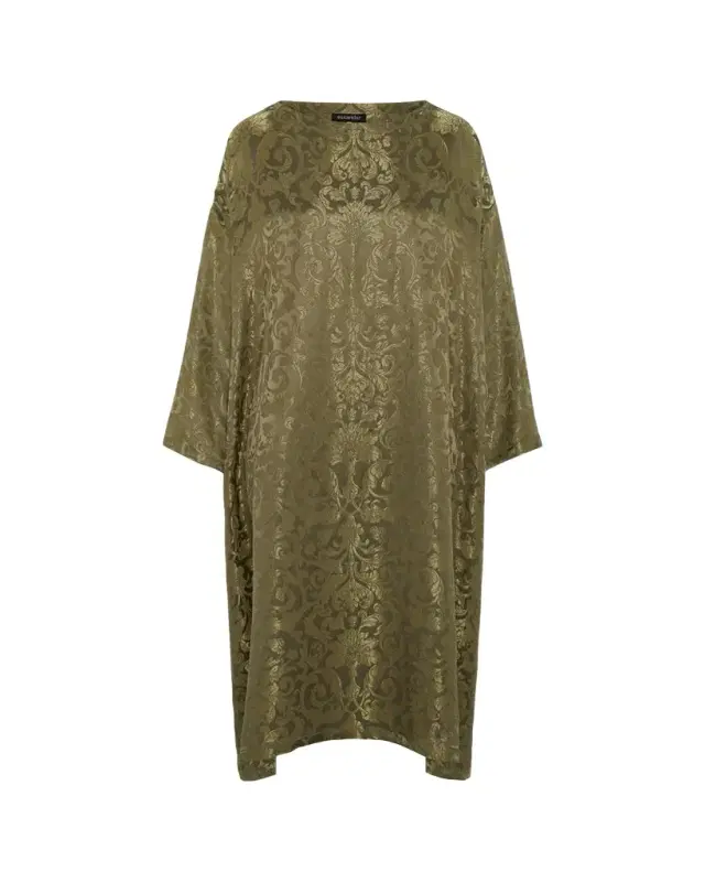 Eskandar Wide A-Line Scoop-Neck Dress