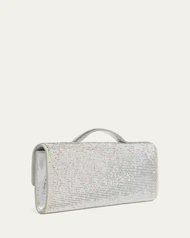Bottega Veneta Andiamo Crystal Leather Clutch Bag | Thumbnail 3