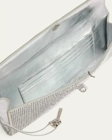 Bottega Veneta Andiamo Crystal Leather Clutch Bag | Thumbnail 4