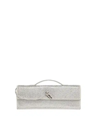 Bottega Veneta Andiamo Crystal Leather Clutch Bag | Thumbnail 1