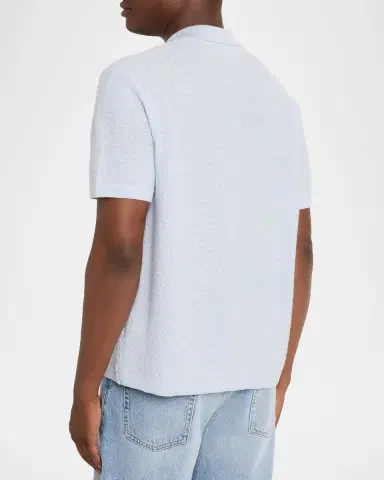 Frame Men's Textured Short-Sleeve Shirt | Thumbnail 7 Frame Men's Textured Short-Sleeve Shirt | Thumbnail 7