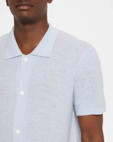 Frame Men's Textured Short-Sleeve Shirt | Thumbnail 9 Frame Men's Textured Short-Sleeve Shirt | Thumbnail 9