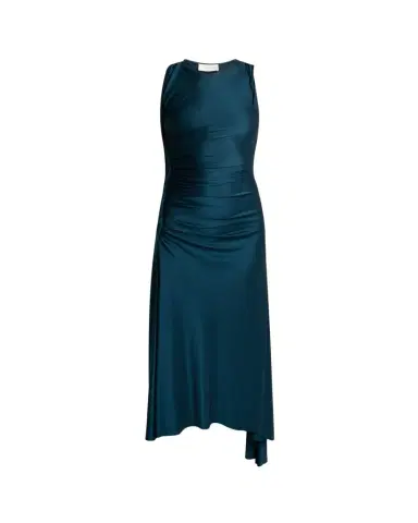 Victoria Beckham Sleeveless Twisted-Trim Satin Midi Dress | Thumbnail 1 Victoria Beckham Sleeveless Twisted-Trim Satin Midi Dress | Thumbnail 1
