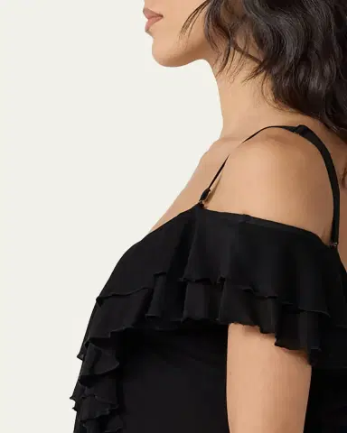 Diane von Furstenberg Sofia Ruffle Cold-Shoulder Maxi Dress | Thumbnail 5
