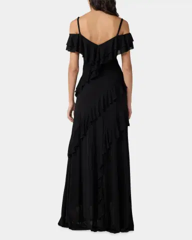 Diane von Furstenberg Sofia Ruffle Cold-Shoulder Maxi Dress | Thumbnail 7