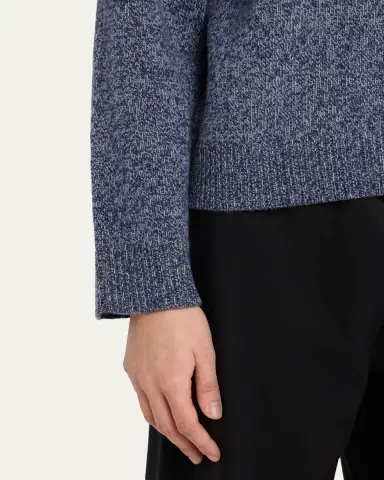 The Elder Statesman Zuma Marled Cashmere Crewneck Sweater | Thumbnail 5 The Elder Statesman Zuma Marled Cashmere Crewneck Sweater | Thumbnail 5