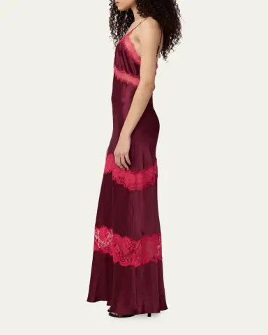Diane von Furstenberg Eden Tiered Lace-Inset Maxi Slip Dress | Thumbnail 5