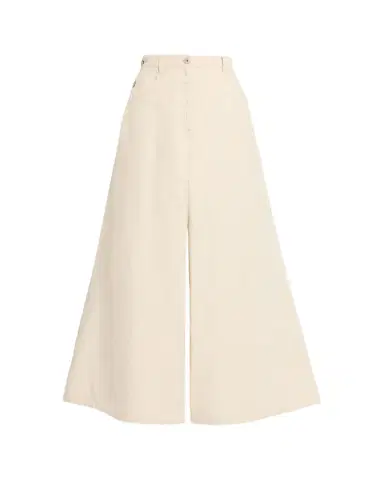 Brunello Cucinelli Garment Dyed Twill Maxi Wide-Leg Jeans | Thumbnail 1 Brunello Cucinelli Garment Dyed Twill Maxi Wide-Leg Jeans | Thumbnail 1