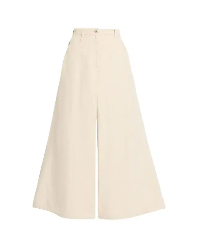 Brunello Cucinelli Garment Dyed Twill Maxi Wide-Leg Jeans