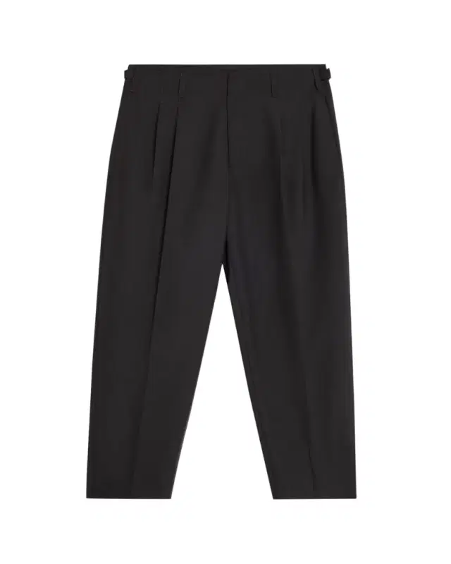 Men's Tropical Polyester and Wool Pleated Pants